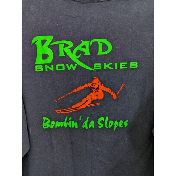 Fruit Of The Loom Platinum Mens 2XL T Shirt Brad Snow Skies Skiing Cotton Canada - Picture 4 of 5